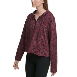 DKNY Snake Print Cropped Sweatshirt